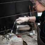 Helena Russell at work. Yorkshire Artspace 2020